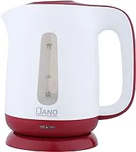 JANO 1.7Liter 2200W Electric Cordless Kettle, White, Red JN1847 2 Years warranty