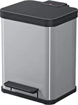 Hailo germany - oko uno plus - pedal waste bin - 17 litre - sheet steel - silver - hlo-0619-220