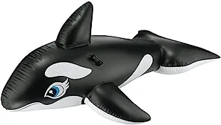 Intex Whale Ride-on Floating Raft, Black, 58561EP, Whale Ride On Age 3+, 3.24