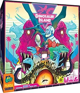 Pandasaurus Games جزيرة الديناصورات - ألعاب لوحية مناسبة للعائلة - ألعاب للبالغين في ليلة الألعاب - ألعاب بطاقات للبالغين والمراهقين والأطفال (1-4 لاعبين)