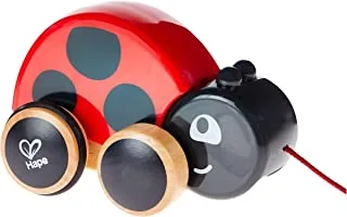 Hape Ladybug Pull Along Toy For 12+ شهرًا من الأطفال ، متعدد الألوان