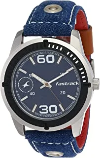 Fastrack Blue Dial Blue Denim Strap Watch