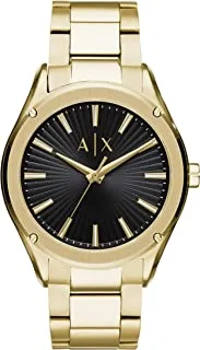 A|X Armani Exchange Three-Hand Gold-Tone Stainless Steel Watch