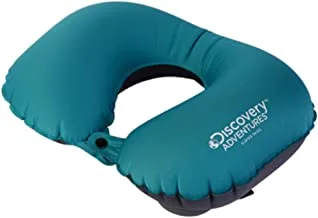 Discovery Neck Pillows Inflatable By Hirmoz, Compact Portable Head and Support in Flight, Small U Shape Headrest Cushion for Best Rest & Sleep While Traveling GREEN 14.5*17*5.5CM DF19116