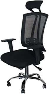 Mahmayi TJ HY-901 Highback Black Mesh Chair - Ideal Comfort for Home and Office Use - Ergonomic Design, Breathable Mesh, and Supportive High Backrest