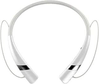 Bluetooth Neckband Headset, Flexible Wireless Stereo Headset for Smartphones by Datazone, white DZ-HV-960