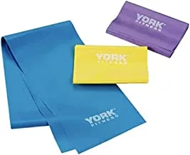 York Fitness York-60237 Pilates Resistance Band Set, Multi Color
