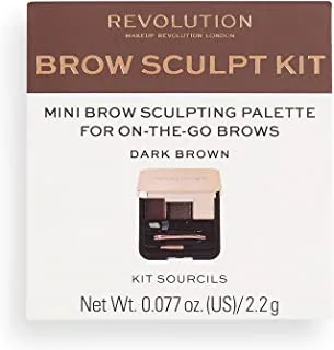 Revolution Brow Sculpt Kit Dark Brown