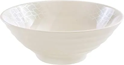 Royalford Melamine 9Inch Bowl (White Pearl), Multi-Colour, Rf4492