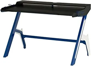 Mahmayi Ultimate GT 007 Blue-Black Gaming Table - Ergonomic Design, Sturdy Construction, Ideal for PC, Console Gaming, and Esports Enthusiasts - Sleek Surface, Enhanced Gaming Experience