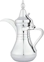 Al Saif Stainless Steel Arabic Coffee Dallah Size: 0.7 Liter, Color: Chrome