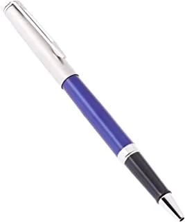 Waterman Hemisphere Essential Rollerball Pen| Matte Stainless Steel And Blue Barrel With Chrome Trim| Ink Refill| Gift Boxed| 9918