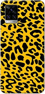 جراب Jim Orton بتصميم غير لامع مصمم لهاتف Vivo V20 Pro-Animal Skin Leopard Golden