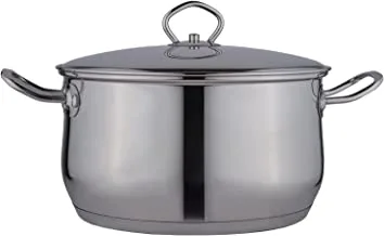 Al Saif Stainless Steel Casserole Cooking Pot Size: 24Cm, Silver