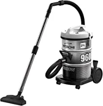 Hitachi Vacuum Cleaner 2200 Watts, 21 Liters,Gray - Cv-960F Ss220 Pg, Platinum Gray, min 2 yrs warranty