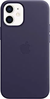 Apple Leather Case With MagSafe (For iPhone 12 mini) - Deep Violet