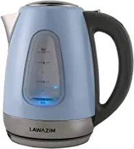 Lawazim Electric Kettle 2200W 1.7L Temperature Control Water Kettle Stainless Steel - Sky Blue