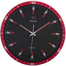 ساعة حائط بلاستيك من دوجانا ، DWG293-RED-BLACK