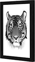 LOWHA Draw tiger Wall art wooden frame Black color 23x33cm By LOWHA