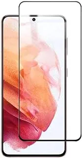 Al-HuTrusHi Samsung Galaxy S21 5G واقي شاشة ، HD شفاف ثلاثي الأبعاد [منحني ثلاثي الأبعاد] [تغطية كاملة] مضاد للخدش ومضاد لبصمات الأصابع 9H صلابة زجاج مقوى (غراء جانبي)
