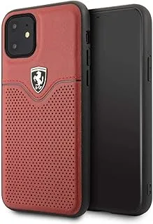 Ferrari Leather Hard Case Victory For iPhone 11 - Red