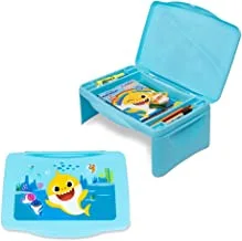 Baby Shark Kids Lap Desk with Storage - Folding Lid and Collapsible Design - Portable for Travel or use in Bed at Home - Great for Writing, Reading or Other School Activities