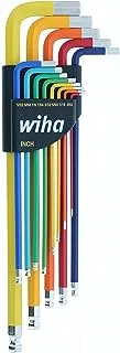 Wiha 13 Piece Ball End Color Coded Hex L-Key Set - Inch