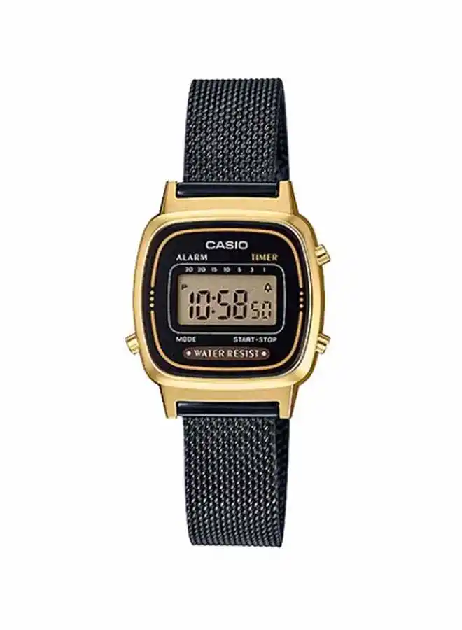 كاسيو ساعة يد رقمية من الستانلس ستيل طراز LA670WEMB-1DF للنساء