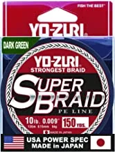 Yo-Zuri SuperBraid أخضر غامق 150 ياردة Superbraid خط الصيد