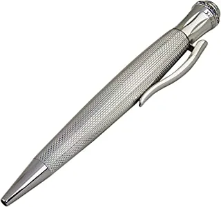 Xezo ambassador diamond-cut and rhodium plated twist action ball point pen with fine-cut austrian crystals, weighty and balanced, limited edition (austrian crystal b)