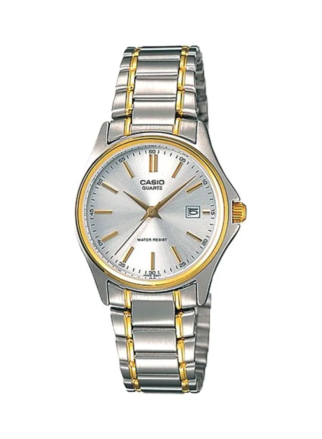 CASIO Women's Enticer Water Resistant Analog Watch LTP-1183G-7A - 28 mm - Silver/Gold