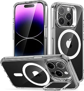 ESR for iPhone 14 Pro Case, Compatible with MagSafe, Built-in Camera Ring Stand, Military-Grade Protection, Magnetic Phone Case for iPhone 14 Pro, Classic Kickstand Case (HaloLock), Clear