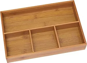 Lipper International 824 Bamboo Wood 4-Compartment Organizer Tray, 11 5/8