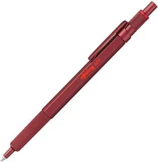 قلم حبر جاف Rotring 600 ، متوسط ​​النقطة ، حبر أسود ، برميل أحمر ، قابل لإعادة التعبئة