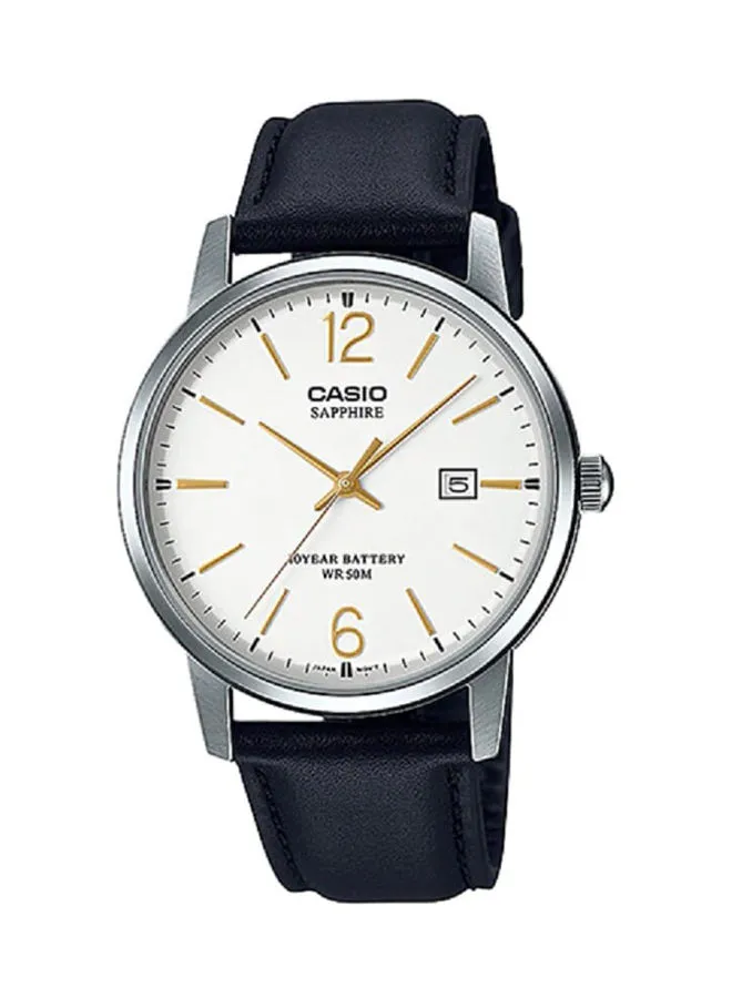 CASIO Leather Analog Wrist Watch MTS-110L-7AVDF