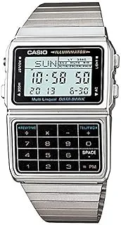 Casio Data Bank Digital Dial Stainless Steel Band Watch [Dbc-611-1], For Unisex