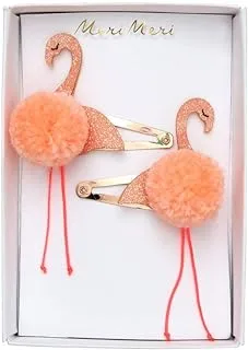 Meri Meri Flamingo Pompom Hair Slides 2 Pieces