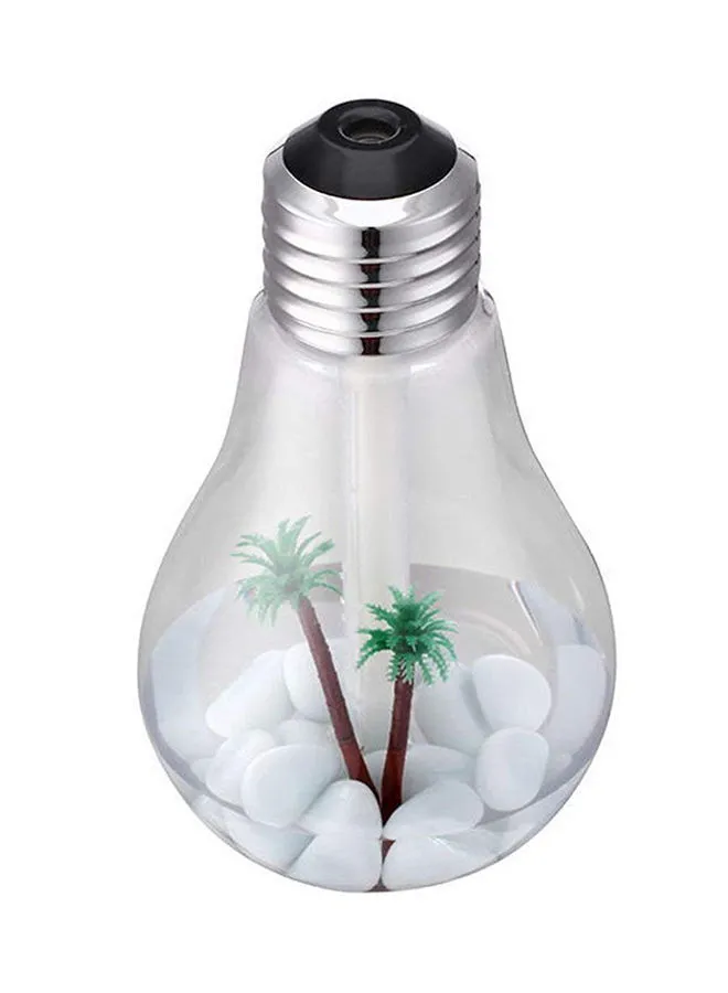 Gulfdealz Mini Bulb Shaped Humidifier With USB And LED Light GB14-MH8-01041 Silver/Clear