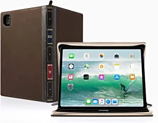 Twelve South BookBook Vol 2 for 12.9-inch iPad Pro (Gen 3 and 4) | Hardback Leather Case and Easel with Pencil/Document/Keyboard Storage for iPad Pro + Apple Pencil