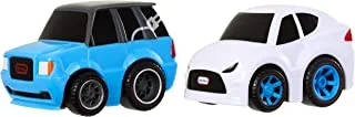 Little Tikes My First Cars Crazy Fast Cars 2-Pack Electro Riders EV Electric Vehicle Themed Pullback Toy Car Vehicle Goes up to 50 Ft