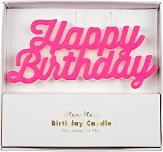 Meri Meri Happy Birthday Candle, Pink