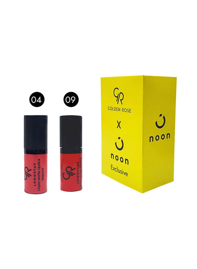 Golden Rose Mini Longstay Liquid Matte Lipstick ( Set of 2) -No. 4 and 10