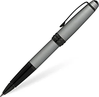 Cross Bailey Matte Grey Lacquer Rolling Ball Pen with polished black PVD appointments 1 Count (Pack of 1)