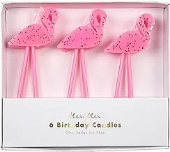 Meri Meri Flamingo Birthday Cake Candles 6 Pieces, 33 mm Height