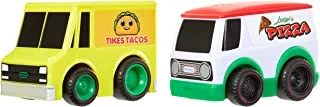 Little Tikes My First Cars Crazy Fast Cars 2-Pack Dine Dashers, Food Vehicle Themed Pullback Toy Car Vehicle Goes up to 50 Ft