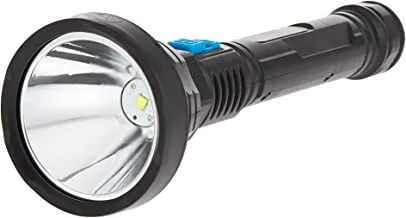 Olsenmark 6800mAh High Brightness Rechargeable LED Flashlight, Black