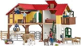 Schleich Farm World Toy Barn and Farm Animals Playset 52-Pieces, Large, Multicolour, SG_B079NH9PVH_VR3