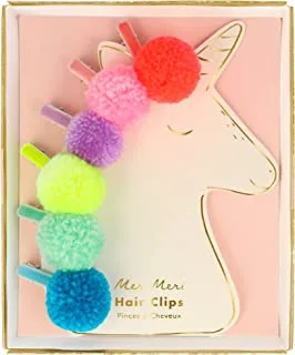 Meri Meri Pompom Unicorn Hair Clips 6-Pieces