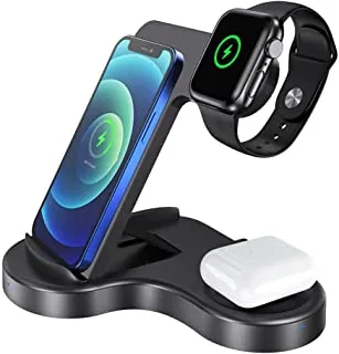Powerology 15W 3-in-1 Qi Certified PowerStand Wireless Charger, Black