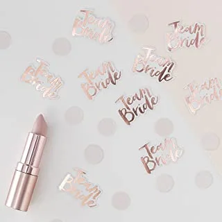 Ginger Ray Team Bride Rose Gold Foiled Bachelorette Party Table Scatter, One Size, Confetti
